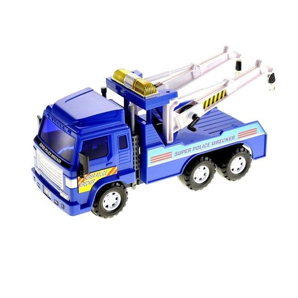 Az Trading & Import CT15 Big Heavy Duty Wrecker Tow Truck Police Toy for Kids with Friction Power with Double Hooks CT15 - main